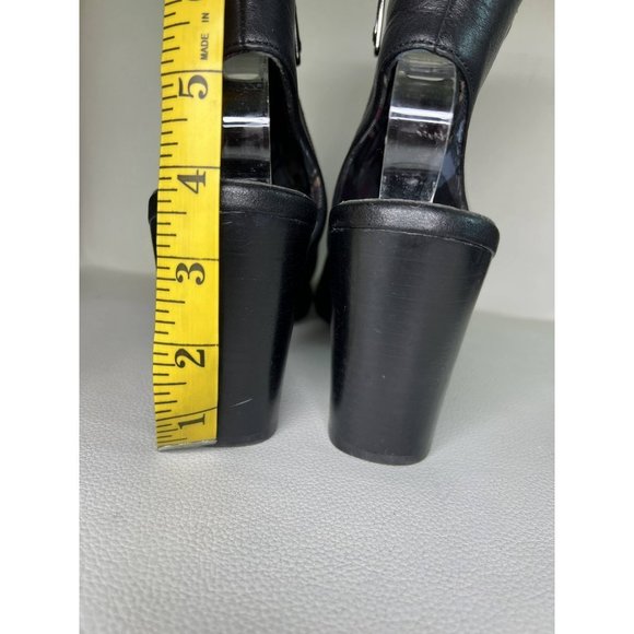 Blondo Women's Genuine Leather Open Toe Ankle High Heel Booties Black Size 11 - Picture 5 of 8